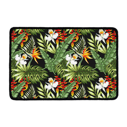 Hawaii Tropical Plants Pattern Print Kitchen Mat