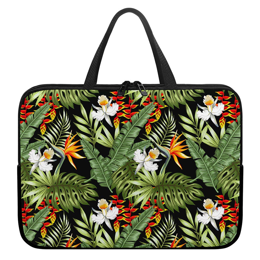 Hawaii Tropical Plants Pattern Print Laptop Sleeve With Handle