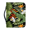 Hawaii Tropical Plants Pattern Print Leather Bible Cover