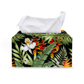 Hawaii Tropical Plants Pattern Print Leather Tissue Box Cover