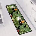 Hawaii Tropical Plants Pattern Print Long Kitchen Mat