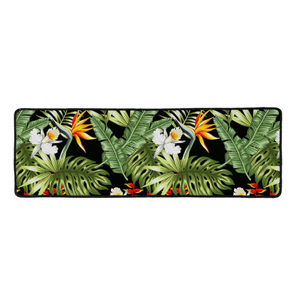 Hawaii Tropical Plants Pattern Print Long Kitchen Mat