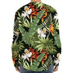 Hawaii Tropical Plants Pattern Print Long Sleeve Baseball Jersey