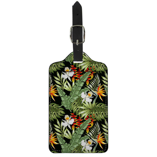 Hawaii Tropical Plants Pattern Print Luggage Tag