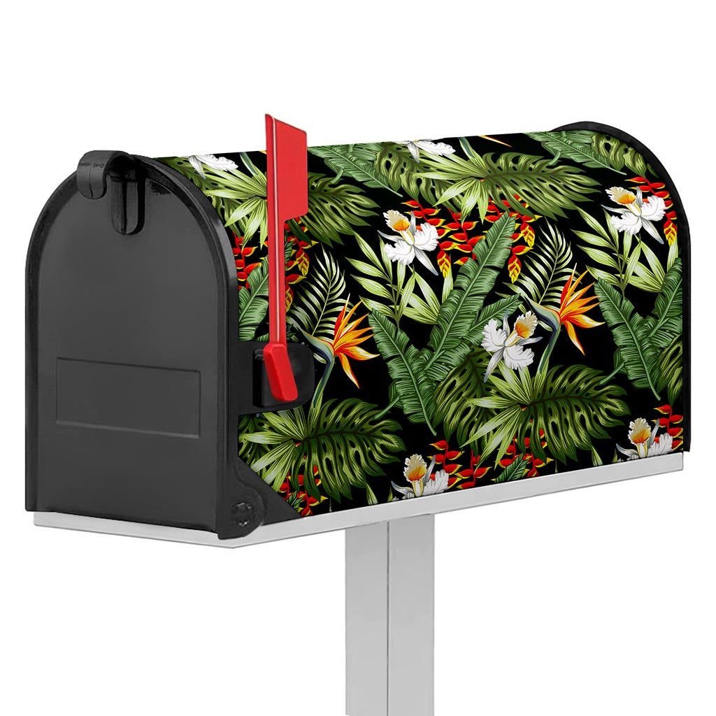 Hawaii Tropical Plants Pattern Print Mailbox Cover