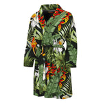 Hawaii Tropical Plants Pattern Print Men's Bathrobe