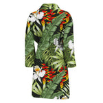 Hawaii Tropical Plants Pattern Print Men's Bathrobe