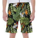 Hawaii Tropical Plants Pattern Print Men's Beach Shorts