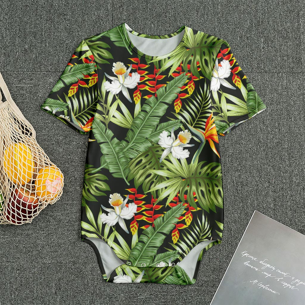 Hawaii Tropical Plants Pattern Print Men's Bodysuit