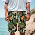 Hawaii Tropical Plants Pattern Print Men's Cargo Shorts