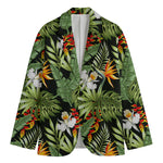 Hawaii Tropical Plants Pattern Print Men's Cotton Blazer