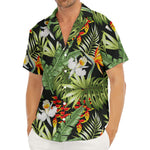 Hawaii Tropical Plants Pattern Print Men's Deep V-Neck Shirt