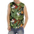 Hawaii Tropical Plants Pattern Print Men's Fitness Tank Top