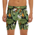 Hawaii Tropical Plants Pattern Print Men's Long Boxer Briefs