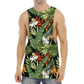 Hawaii Tropical Plants Pattern Print Men's Muscle Tank Top