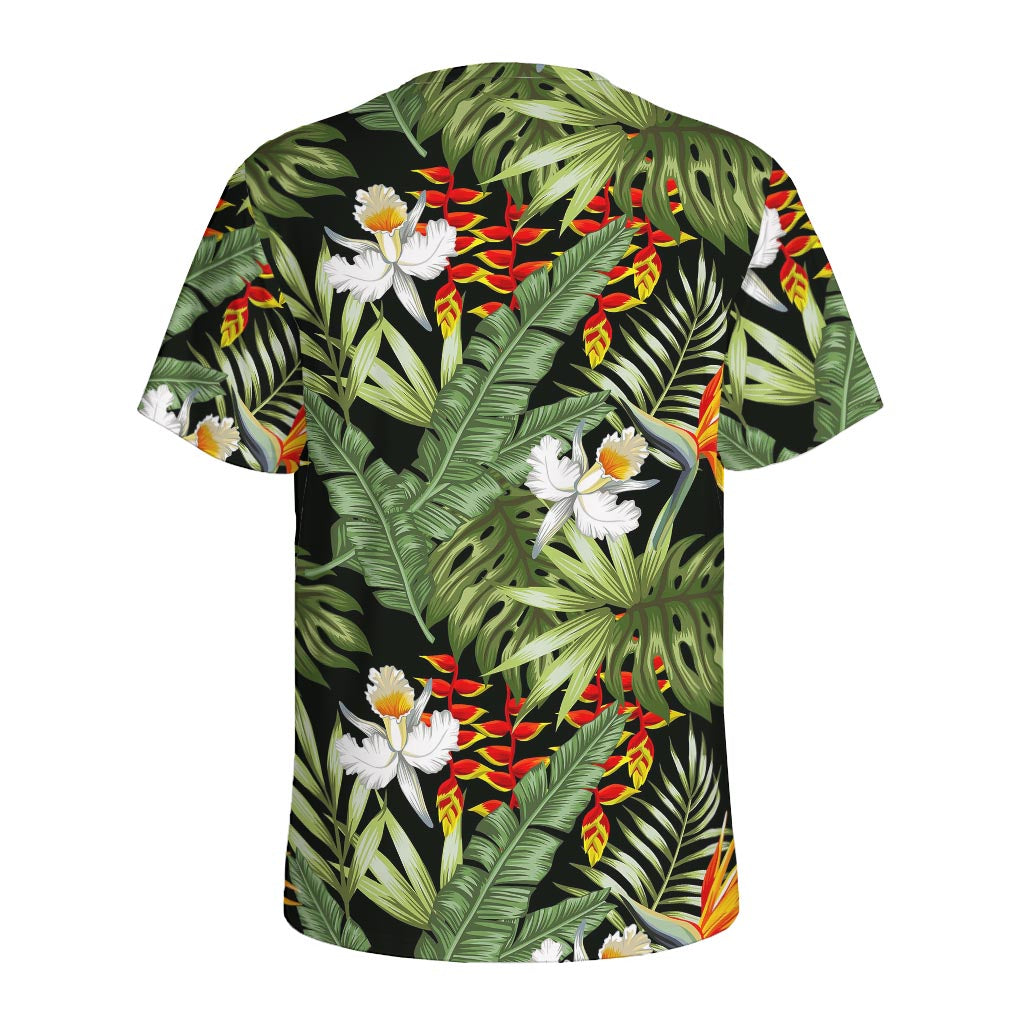 Hawaii Tropical Plants Pattern Print Men's Sports T-Shirt