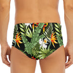 Hawaii Tropical Plants Pattern Print Men's Triangle Swim Briefs