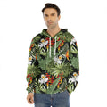 Hawaii Tropical Plants Pattern Print Men's Velvet Pullover Hoodie