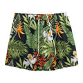 Hawaii Tropical Plants Pattern Print Mesh Shorts
