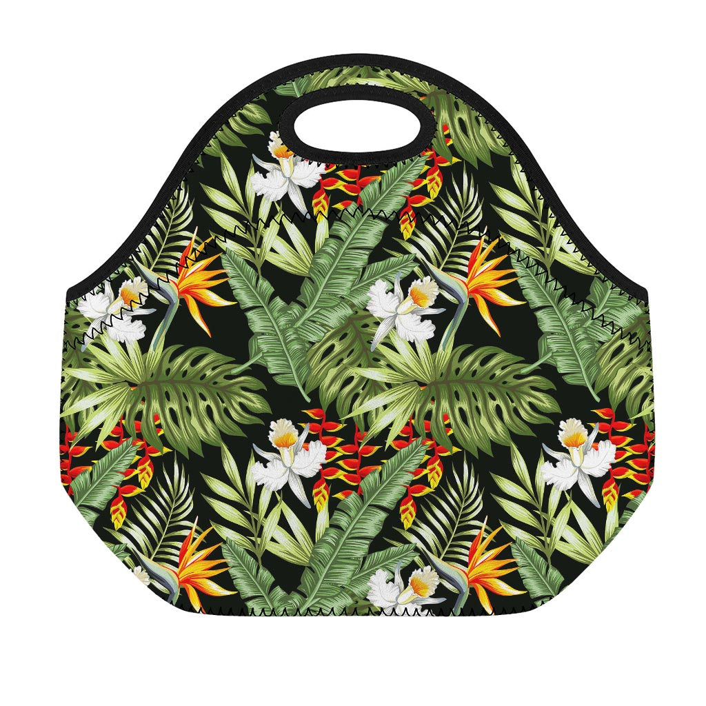 Hawaii Tropical Plants Pattern Print Neoprene Lunch Bag