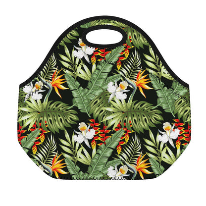 Hawaii Tropical Plants Pattern Print Neoprene Lunch Bag