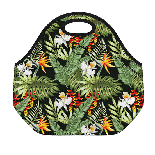 Hawaii Tropical Plants Pattern Print Neoprene Lunch Bag