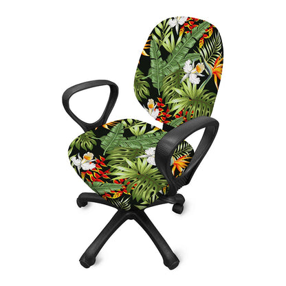 Hawaii Tropical Plants Pattern Print Office Chair Cover
