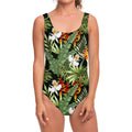 Hawaii Tropical Plants Pattern Print One Piece Swimsuit