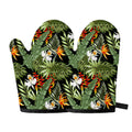 Hawaii Tropical Plants Pattern Print Oven Mitts