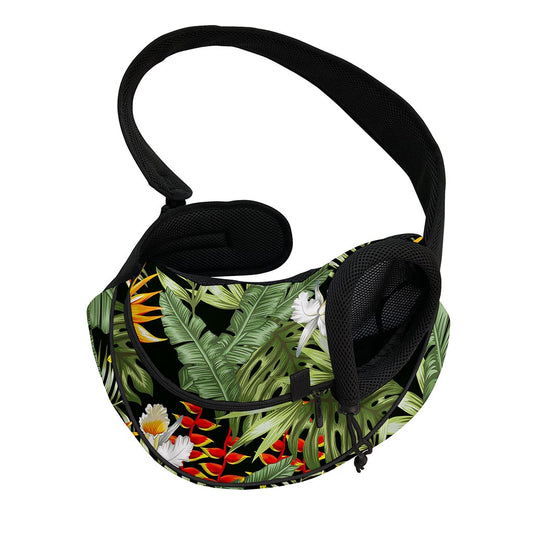 Hawaii Tropical Plants Pattern Print Pet Sling Carrier