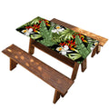 Hawaii Tropical Plants Pattern Print Picnic Table Cover