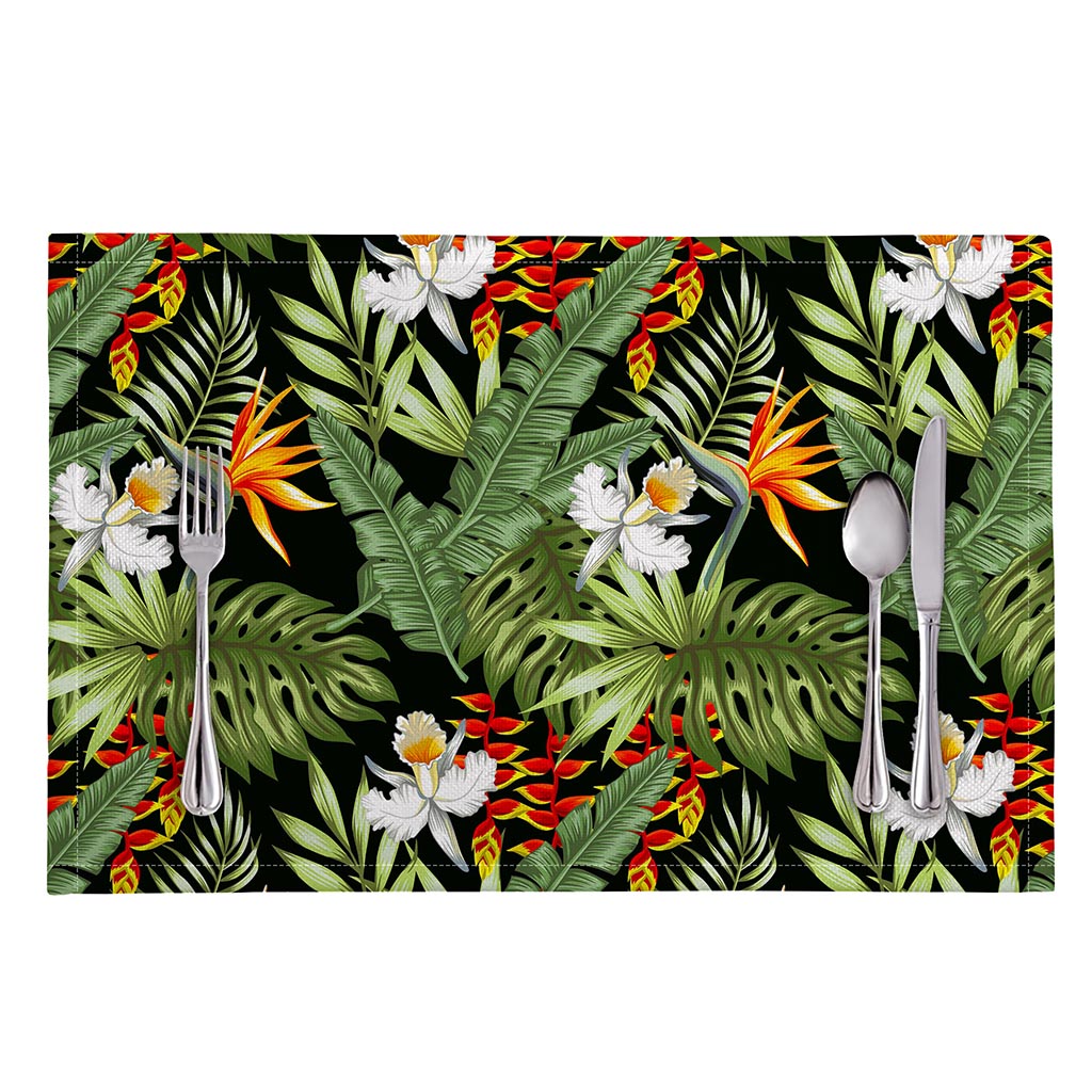 Hawaii Tropical Plants Pattern Print Placemat