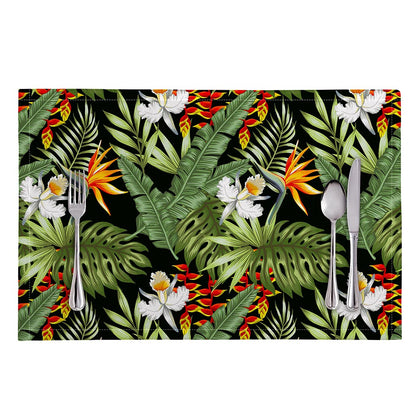Hawaii Tropical Plants Pattern Print Placemat