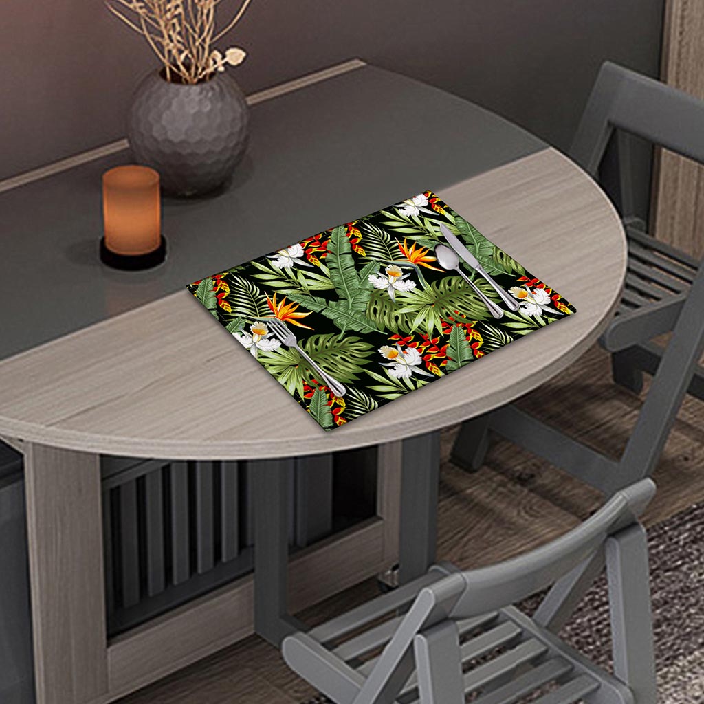 Hawaii Tropical Plants Pattern Print Placemat