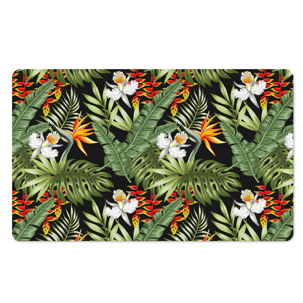 Hawaii Tropical Plants Pattern Print Polyester Doormat