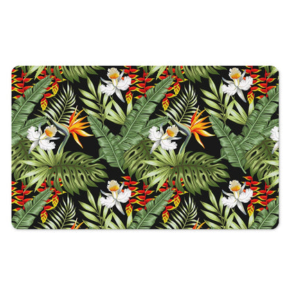 Hawaii Tropical Plants Pattern Print Polyester Doormat