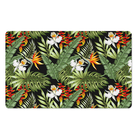 Hawaii Tropical Plants Pattern Print Polyester Doormat