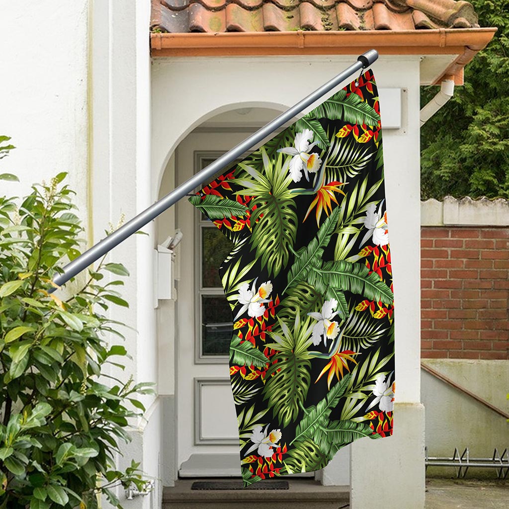 Hawaii Tropical Plants Pattern Print Polyester Flag