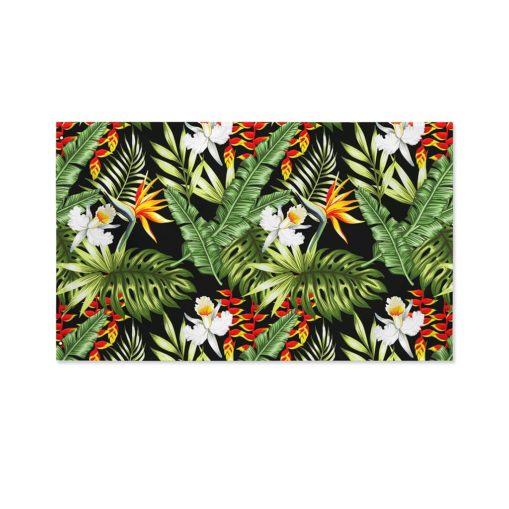 Hawaii Tropical Plants Pattern Print Polyester Flag