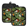 Hawaii Tropical Plants Pattern Print Pot Holders With Pocket