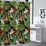 Hawaii Tropical Plants Pattern Print Premium Shower Curtain