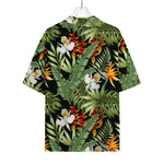 Hawaii Tropical Plants Pattern Print Rayon Hawaiian Shirt