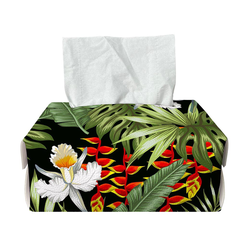 Hawaii Tropical Plants Pattern Print Rectangle Tissue Box Cover