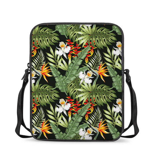 Hawaii Tropical Plants Pattern Print Rectangular Crossbody Bag