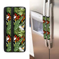 Hawaii Tropical Plants Pattern Print Refrigerator Handle Covers