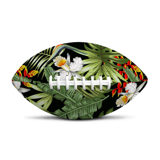 Hawaii Tropical Plants Pattern Print Rugby Ball