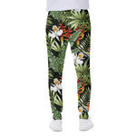 Hawaii Tropical Plants Pattern Print Scuba Joggers