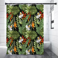 Hawaii Tropical Plants Pattern Print Shower Curtain