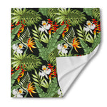 Hawaii Tropical Plants Pattern Print Silk Bandana