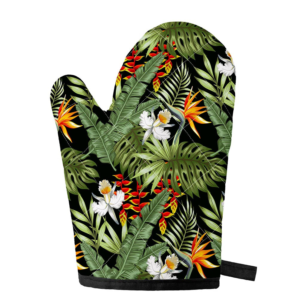 Hawaii Tropical Plants Pattern Print Single Oven Mitt